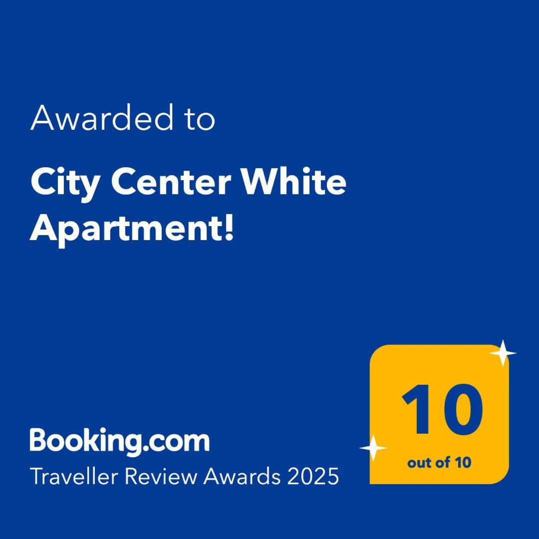 City Center White Apartment! Skopje Esterno foto